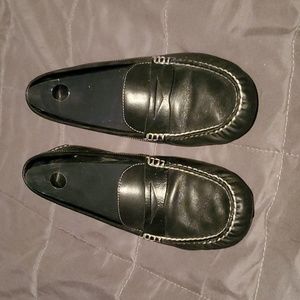 Women's black loafers